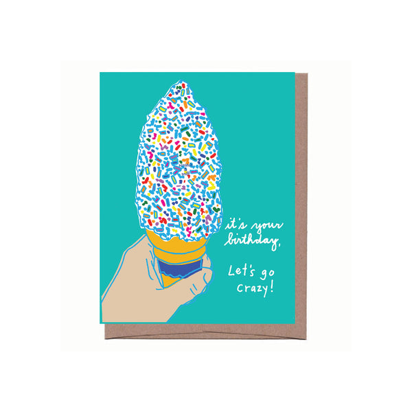 La Familia Green - Scratch & Sniff Sprinkle Cone Birthday Greeting Card