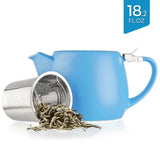 TEALYRA / LUXBE - Pluto Blue Porcelain Teapot Infuser 18.2 oz.