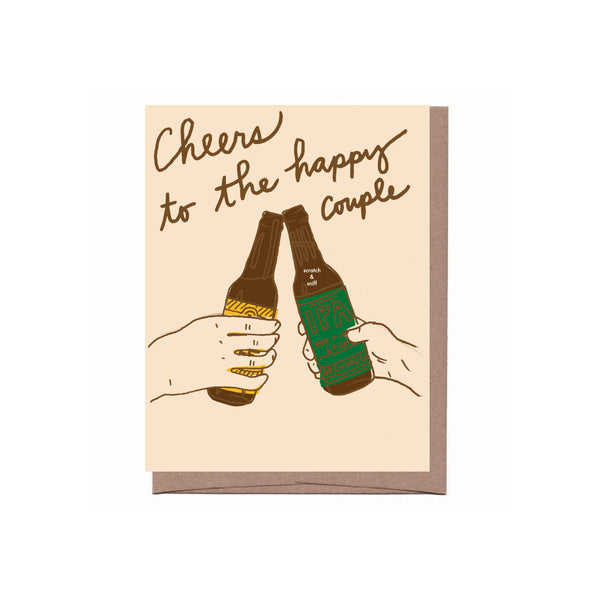 La Familia Green - Scratch & Sniff Beer Cheers Wedding Greeting Card