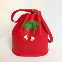 La Lisette - Leather Bucket Bag Strawberry