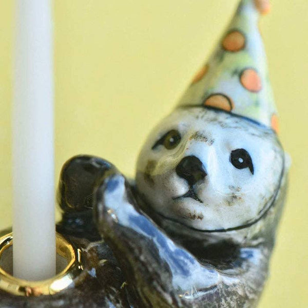 Camp Hollow - Sea Otter "Party Animal" Cake Topper