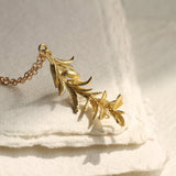 Silk Purse, Sow's Ear - Rosemary Botanical Leaf Necklace