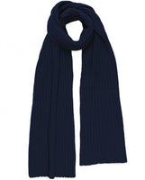 Unisex Ribbed Cashmere Scarf color blue