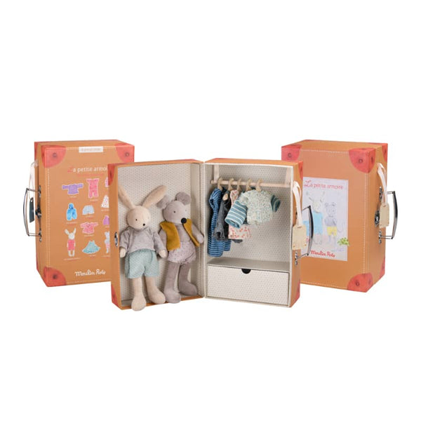 Speedy Monkey - Suitcase Rabbit & Mouse Wardrobe - Stuffed Toy