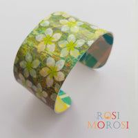 Rosimorosi - Printed Aluminium Cuff Bracelet - Primroses