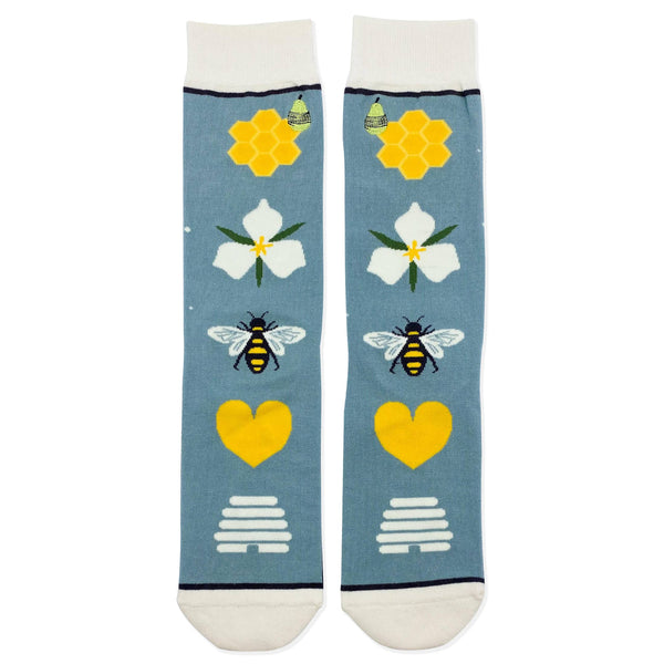 Woven Pear - Crew Socks, Save the Bees
