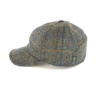 Bronte Moon - BASEBALL CAP  SAGE GREEN PLAID - MADE IN IRELAND - 100% WOOL