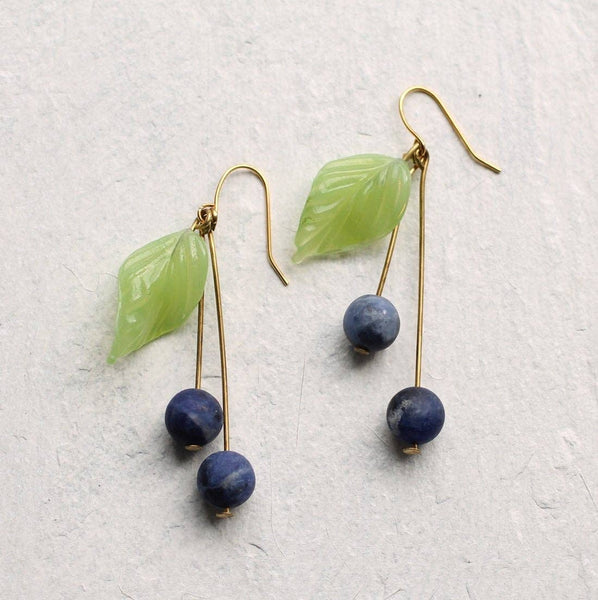 Silk Purse, Sow's Ear - Blueberry Earrings