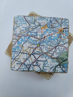 Hand to Home Concepts, LLC - Custom Vintage Altas Map Coasters