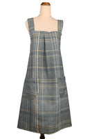 Raine & Humble - Textured Check Pinafore Apron Blueberry