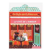 The Printed Peanut - Love Cafe Die Cut Card