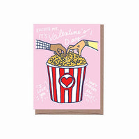 La Familia Green - Scratch & Sniff Popcorn Valentine's Day Greeting Card
