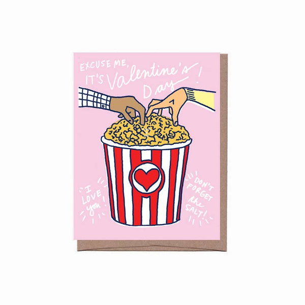 La Familia Green - Scratch & Sniff Popcorn Valentine's Day Greeting Card