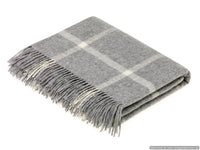 Bronte Moon - Windowpane - Merino Lambswool Throw/Blanket, Made in England