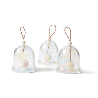 Magenta - Citrine Luster Glass Bell Ornaments, Set of 3 (Min of 4)