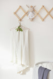Knit Mini Moss Stitch Blanket 100% cotton - Ivory 100cm x 100cm