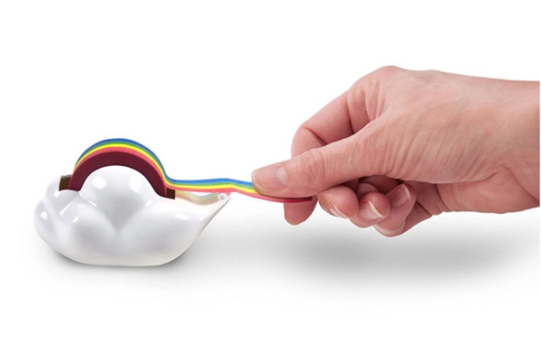 Cloud Tape Dispenser with Rainbow Tape