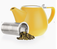 Jove Yellow Porcelain Teapot With Infuser 34oz