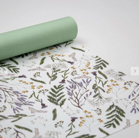 White Botanical Wrapping Paper