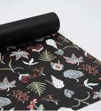 Black Botanicals Wrapping Paper