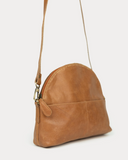 Small Halfmoon Handbag - Camel Leather