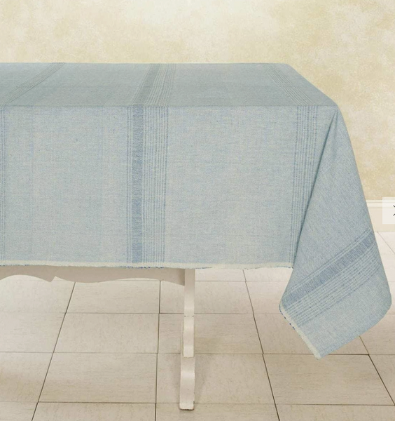 Juniper Berry Tablecloth Handwoven Cotton  90"x60"