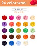 Wool Felting Craft Kit with Tools and 24 Colors of Wool