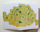 Handmade Screen Printed Card with Envelope by Louise Smurthwaite
