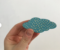 Wooden Cloud Brooche by Louise Smurthwaite
