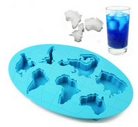 World Map Silicone Ice Cube Tray