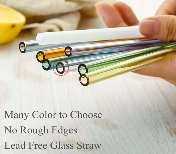 Straight glass straw