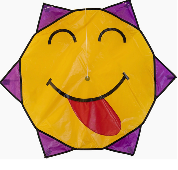 Flying Wings Yellow Smiley Kite