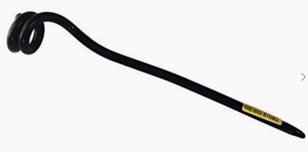 French Amie Twirl Black Bun Hair Stick 6 Inch