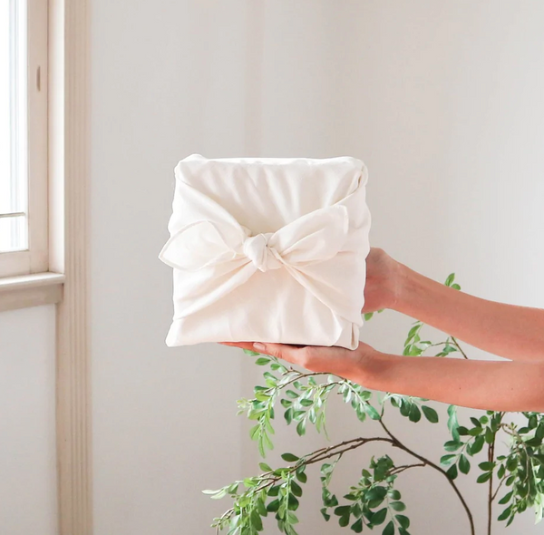 Ecru Organic Cotton Furoshiki Wrapping Cloth 28in
