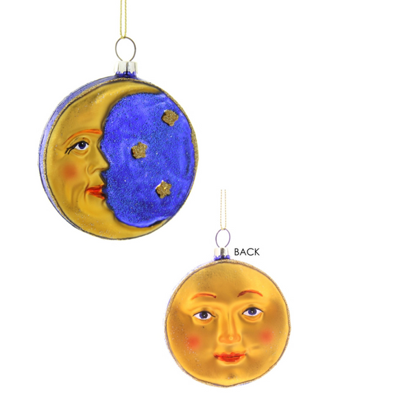 Sun and Moon Glass Ornament