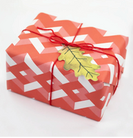 Blue or Red Geometric Gift Wrap