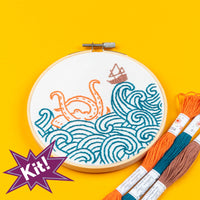 PopLush Embroidery - Kraken Sea Monster 5" Embroidery Kit