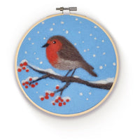 The Crafty Kit Company - Robin in a Hoop Needle Felt Craft Kit - a great holiday gift