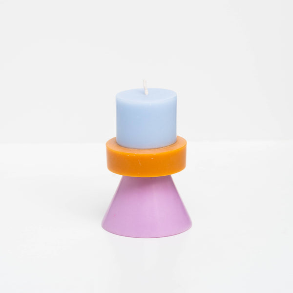 Blue, Orange, and Pink Stack Candles MINI