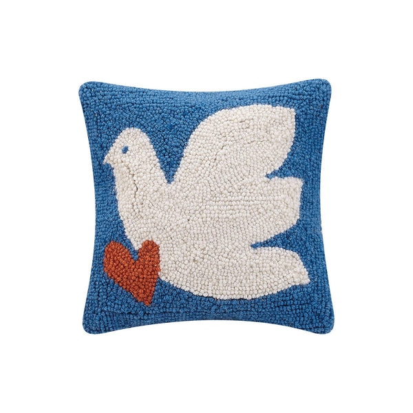 Peking Handicraft - Christmas Dove Hook Pillow by Ampersand
