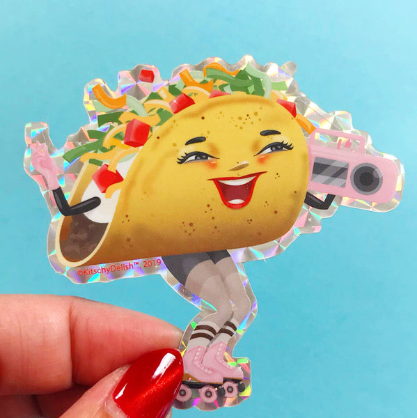 Kitschy Delish - Prismatic Taco Sticker