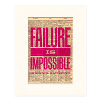 Popcorn Custom Products - Failure is Impossible Dictionary Print