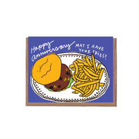 La Familia Green - Scratch & Sniff Fries Anniversary Greeting Card
