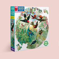 eeBoo - Hummingbirds 500 Piece Round Puzzle