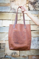 Hawks & Doves - Rustic Tote Tall with Exterior Pocket