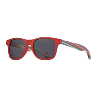 Blue Planet Eco-Eyewear - Indio Bifocal Sun Reader - Frost Red / Rainbow Wood