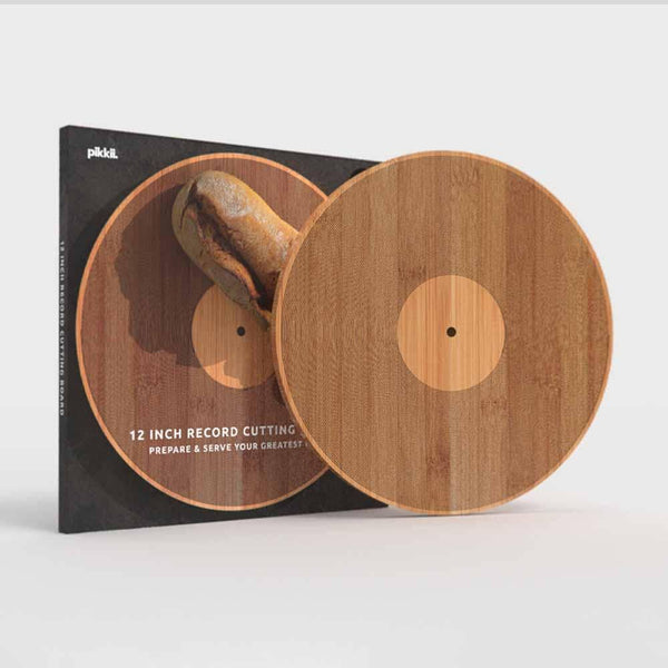 Pikkii - 12" Record Bamboo Chopping Board | Sustainable Cutting Board