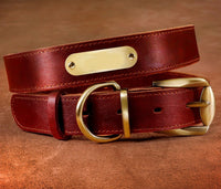 Leather Dog Collar and Leash
