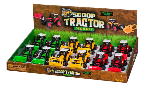 Toysmith - Toysmith Scoop Tractor-Toy Tractor, Farm Toys, Diecast