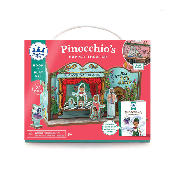 Storytime Toys - Pinnochio's Puppet Theater Book and Playset